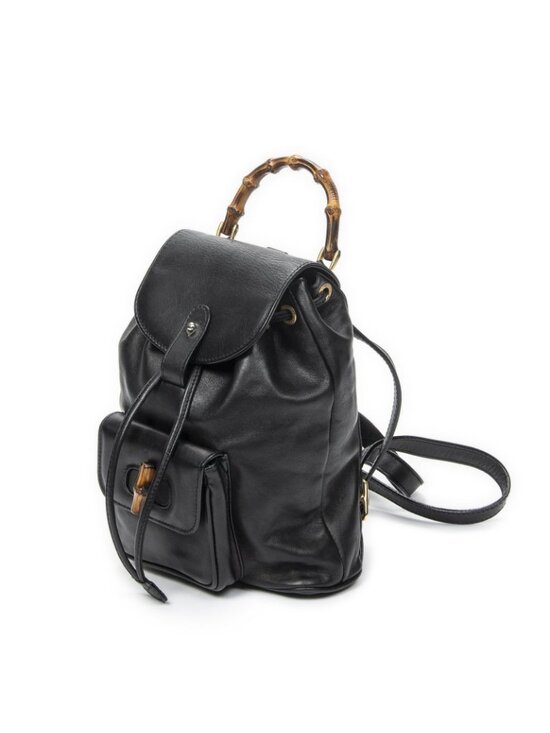 Gucci Minibumbu Backpack Black Calfskin Leather